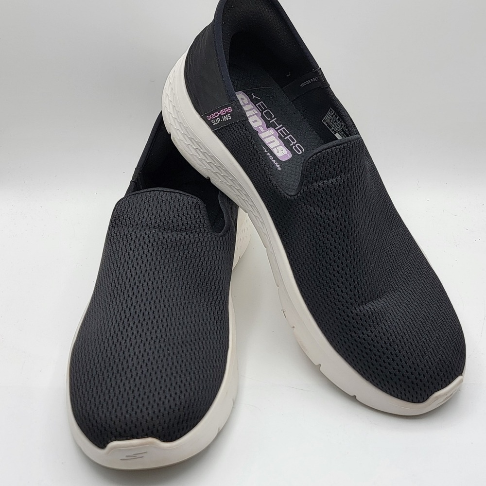 Skechers Hands Free Slip-ins GO WALK Shoes Womens 12 Black White